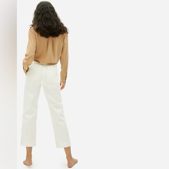 Everlane Straight Leg High Rise Crop Pant in Sandstone Size 6 - Picture 3 of 13